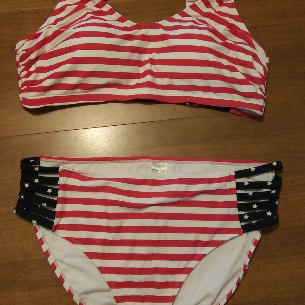 Ava and viv bikini stars and stripes